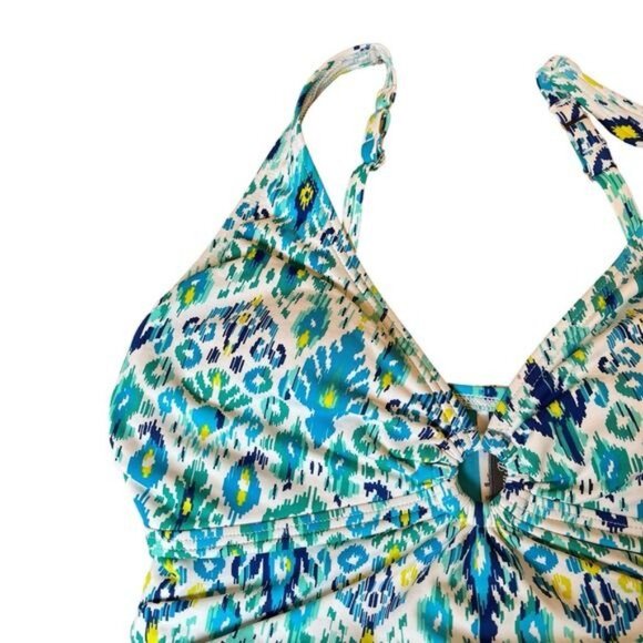 TOMMY BAHAMA Sz Small Ikat 2 Piece Tankini Adj Strap Bikini Swim‎ Bathing Suit - Picture 5 of 14